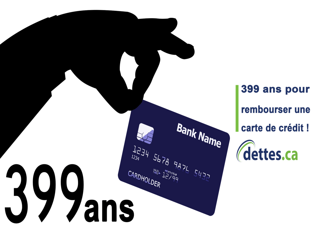399 ans pour rembourser une carte de crédit! par www.dettes.ca
